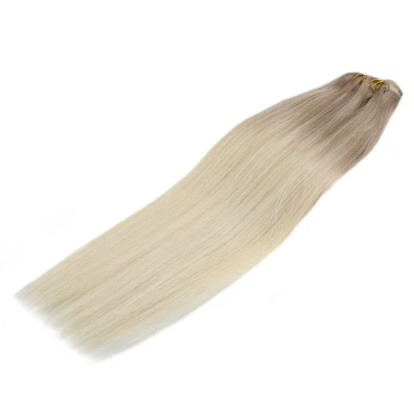 [Pre-Sale] Clip in hair extensions Balayage Blonde Human hair extensions #Nordic - Image 7