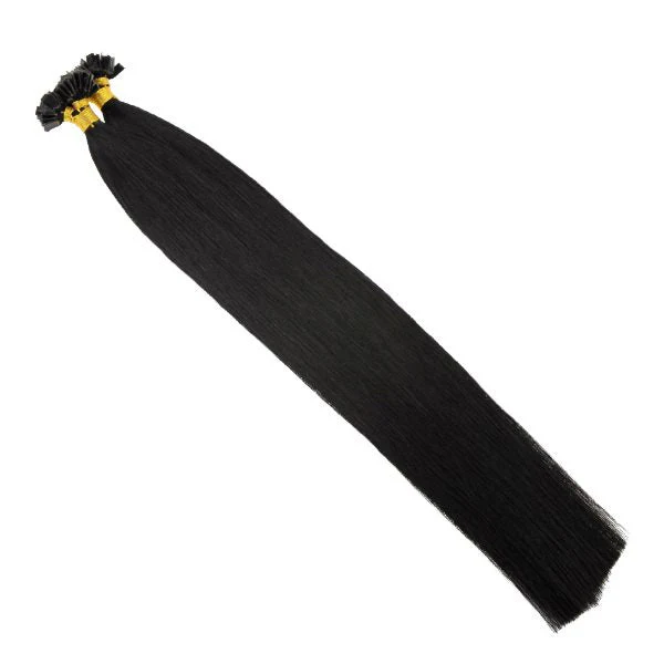 Flat Keratin Tip Black Human Hair Extensions  #1 - Image 4