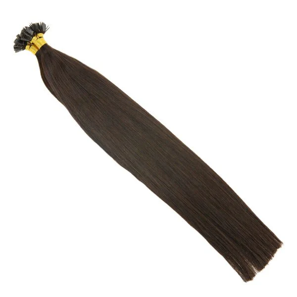 Flat Keratin Tip Darkest Brown Human Hair Extensions #2 - Image 4