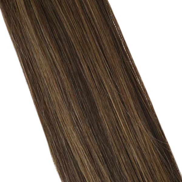 [Pre-Sale] Flat Keratin Tip Balayage Brown Highlights Fusion Hair Extensions #2/6/2 - Image 5
