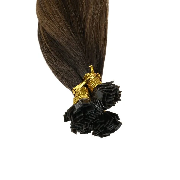[Pre-Sale] Flat Keratin Tip Balayage Brown Highlights Fusion Hair Extensions #2/6/2 - Image 6