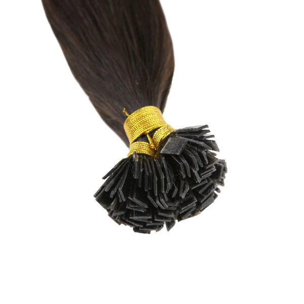Flat Keratin Tip Darkest Brown Human Hair Extensions #2 - Image 6
