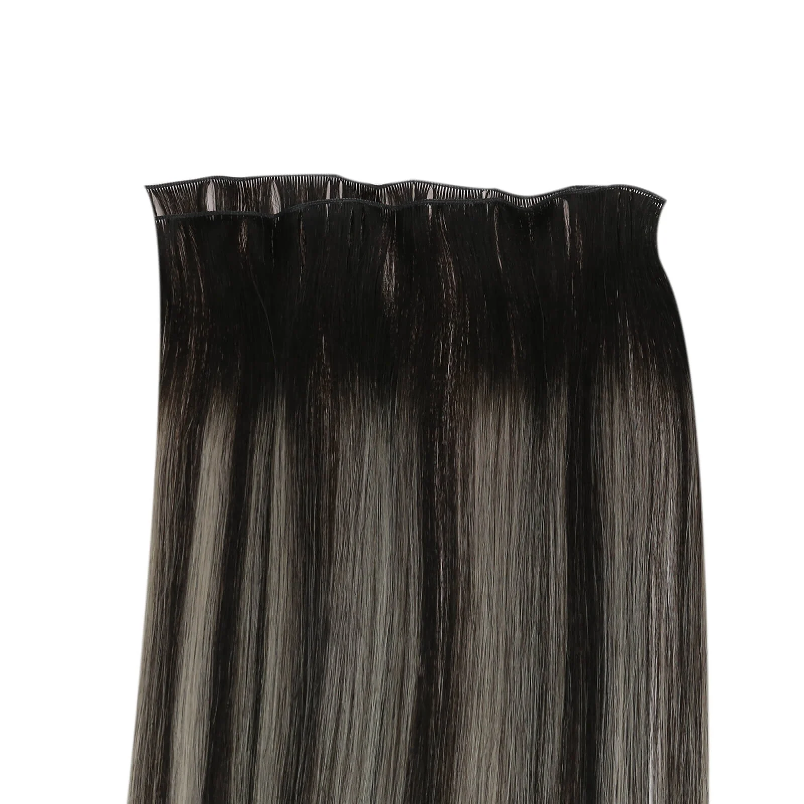 [Virgin Hair] Genius Weft Hair Extensions Balayage Human Hair #1B/S/1B - Image 4