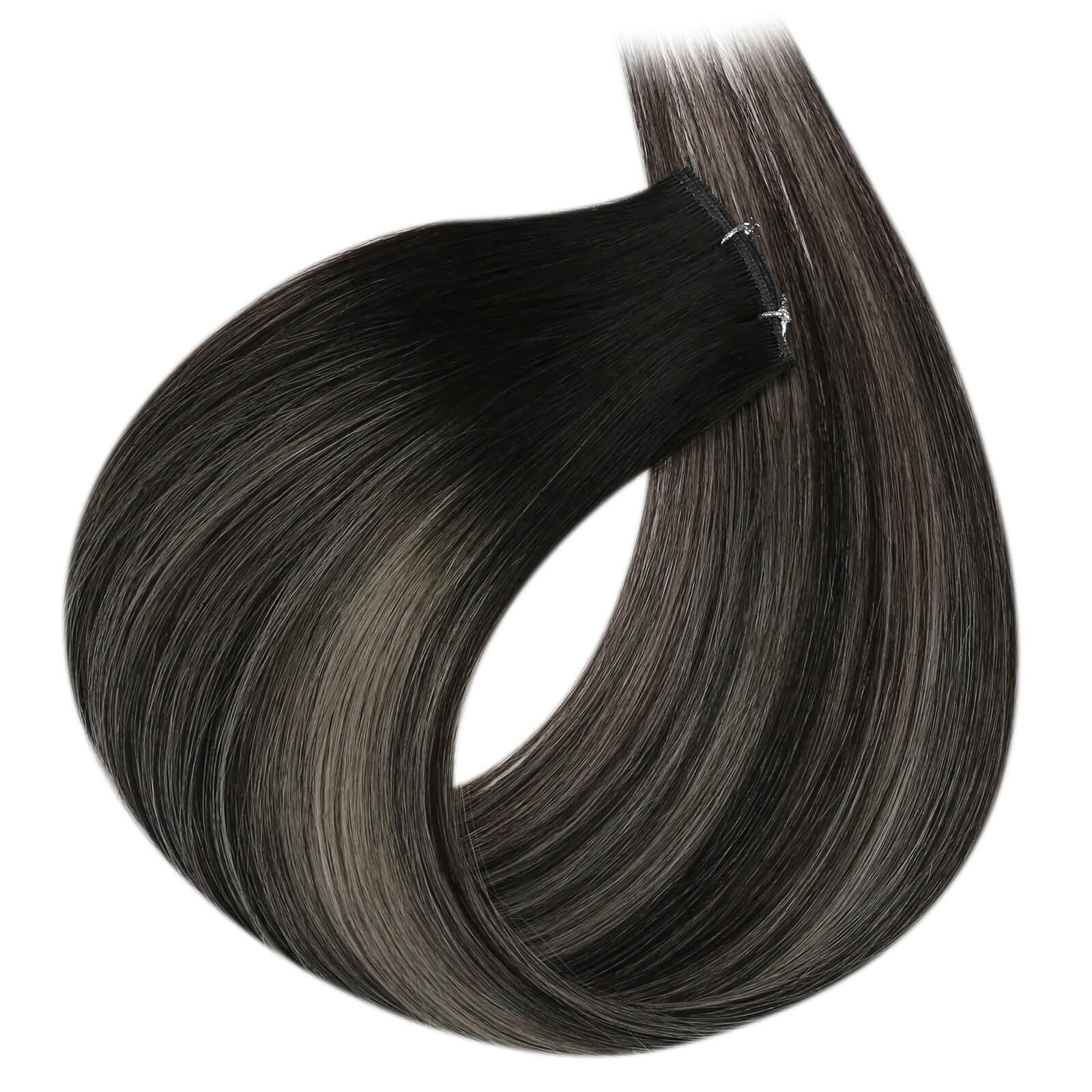 [Virgin Hair] Genius Weft Hair Extensions Balayage Human Hair #1B/S/1B - Image 7