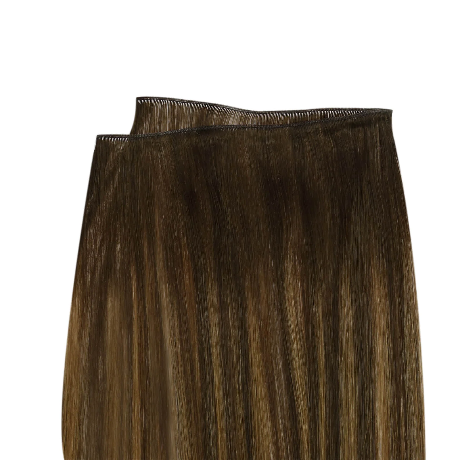 [Virgin Hair] Genius Weft Extensions Highlights Brown Human Hair #DU - Image 4