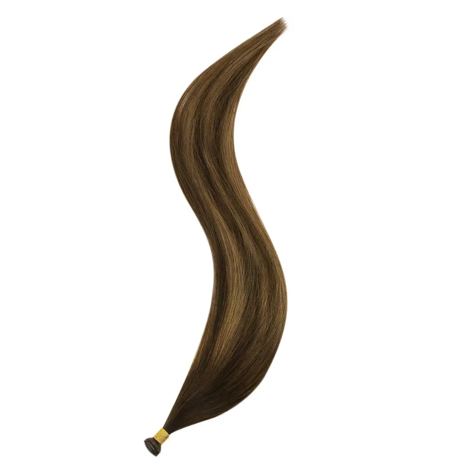 [Virgin Hair] Genius Weft Extensions Highlights Brown Human Hair #DU - Image 8