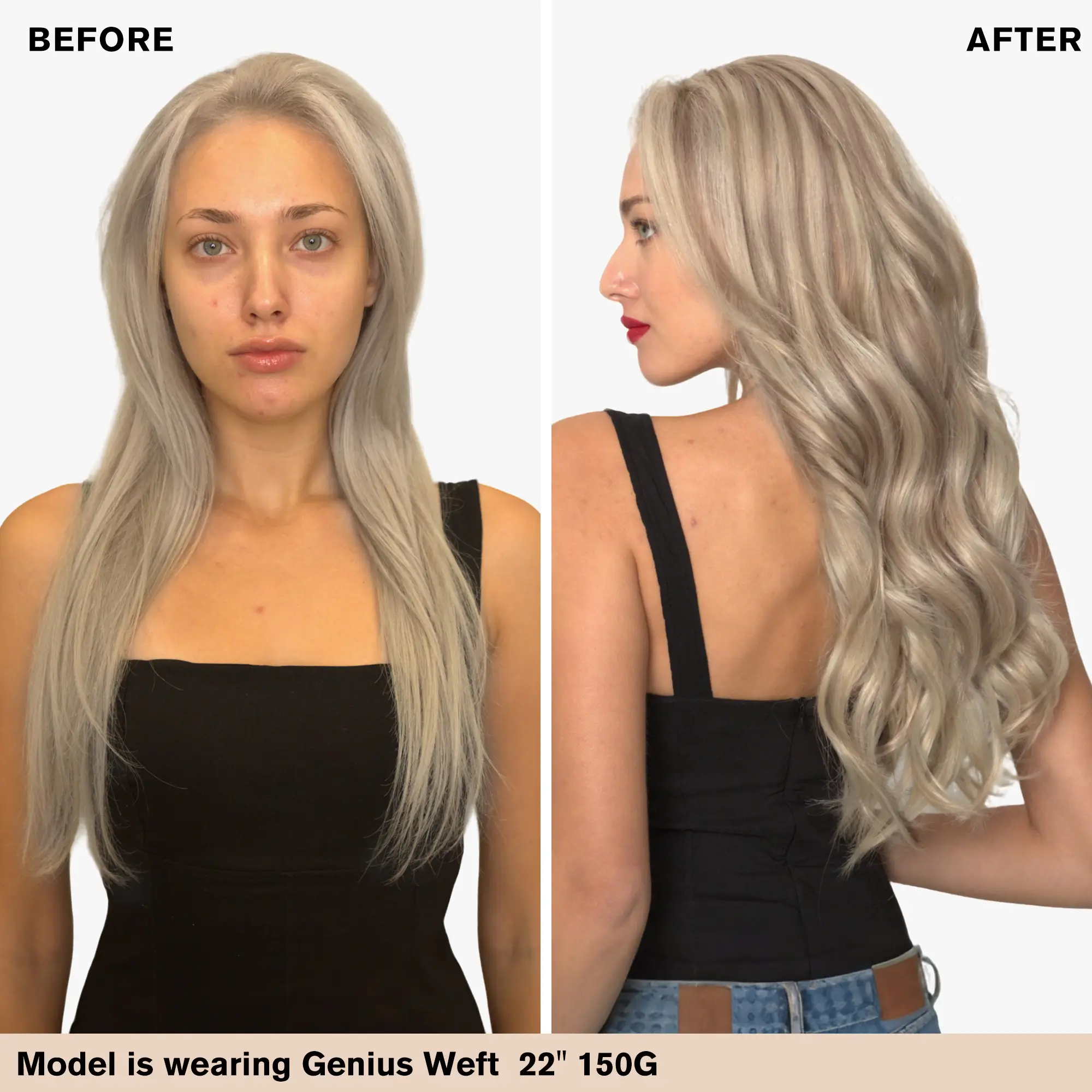 [Virgin Hair] Human Hair Genius Weft Extensions For Fine Hair #P19/60 - Image 3