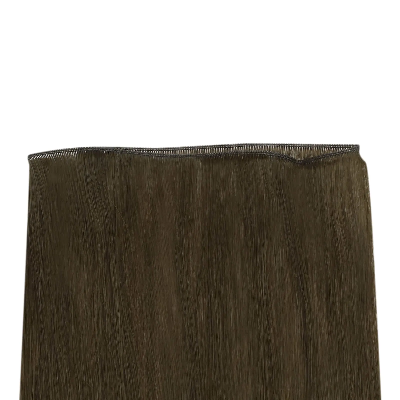 [Virgin Hair] Invisible Weft Hair Extensions Genius Weft Brown Hair #4 - Image 4