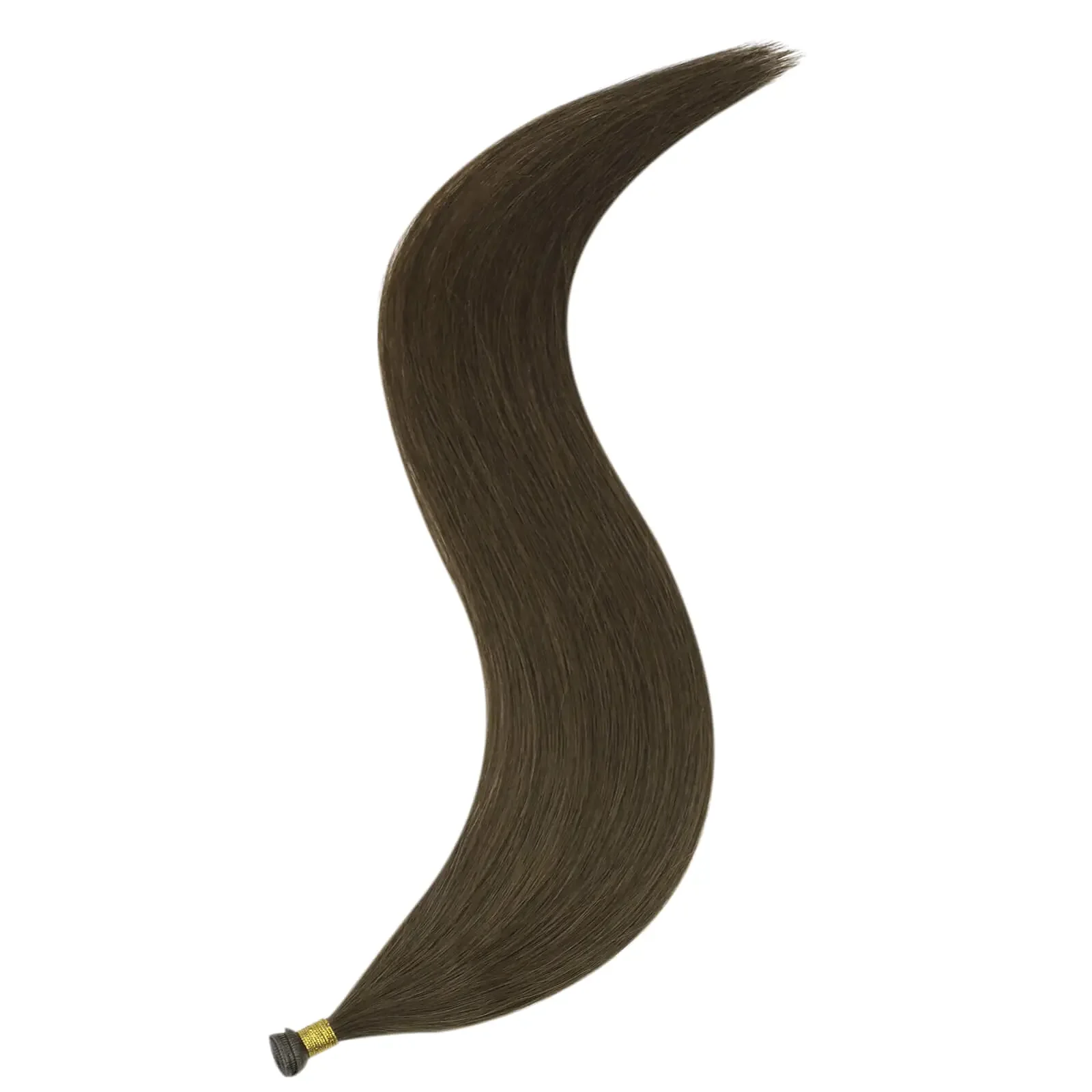 [Virgin Hair] Invisible Weft Hair Extensions Genius Weft Brown Hair #4 - Image 5