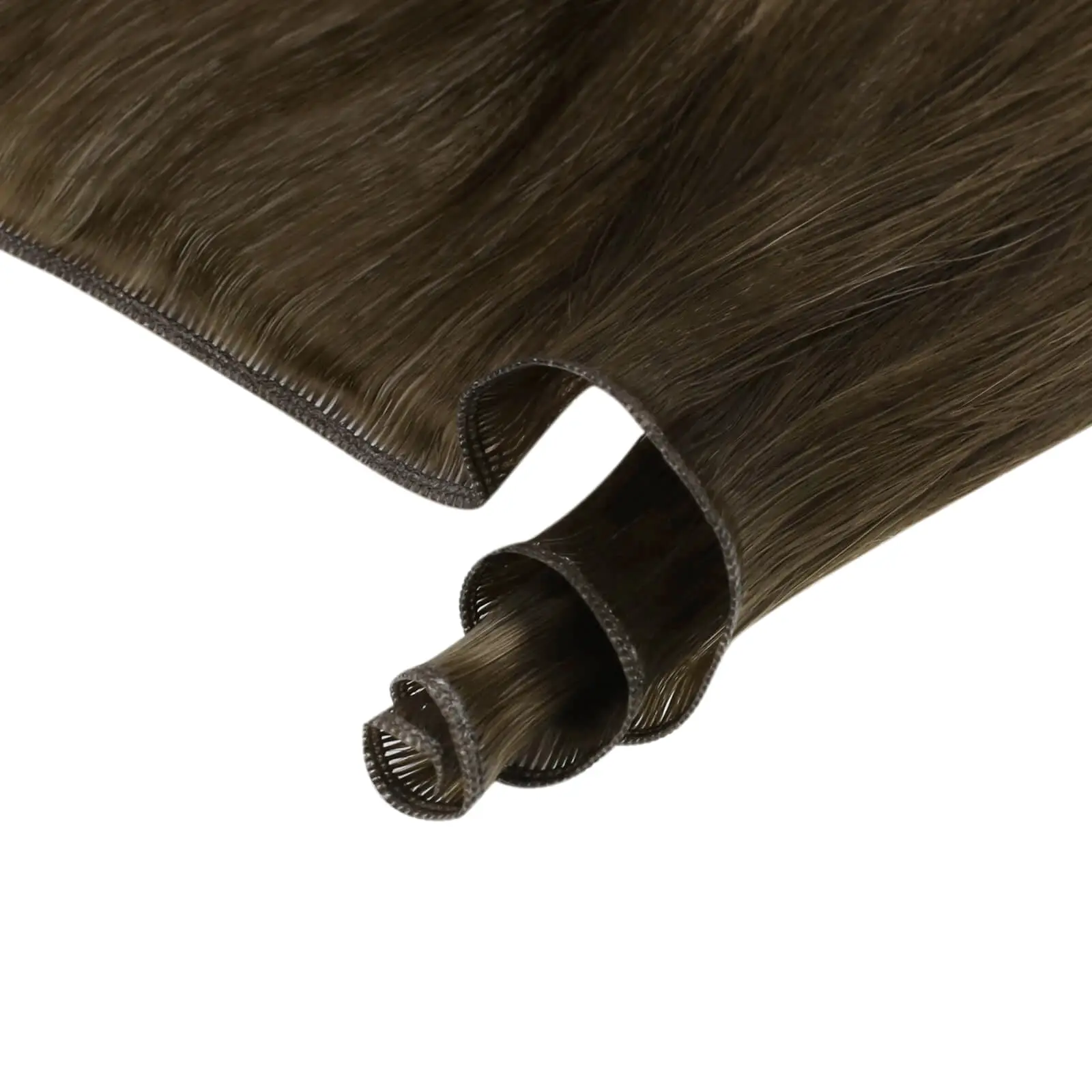 [Virgin Hair] Invisible Weft Hair Extensions Genius Weft Brown Hair #4 - Image 7