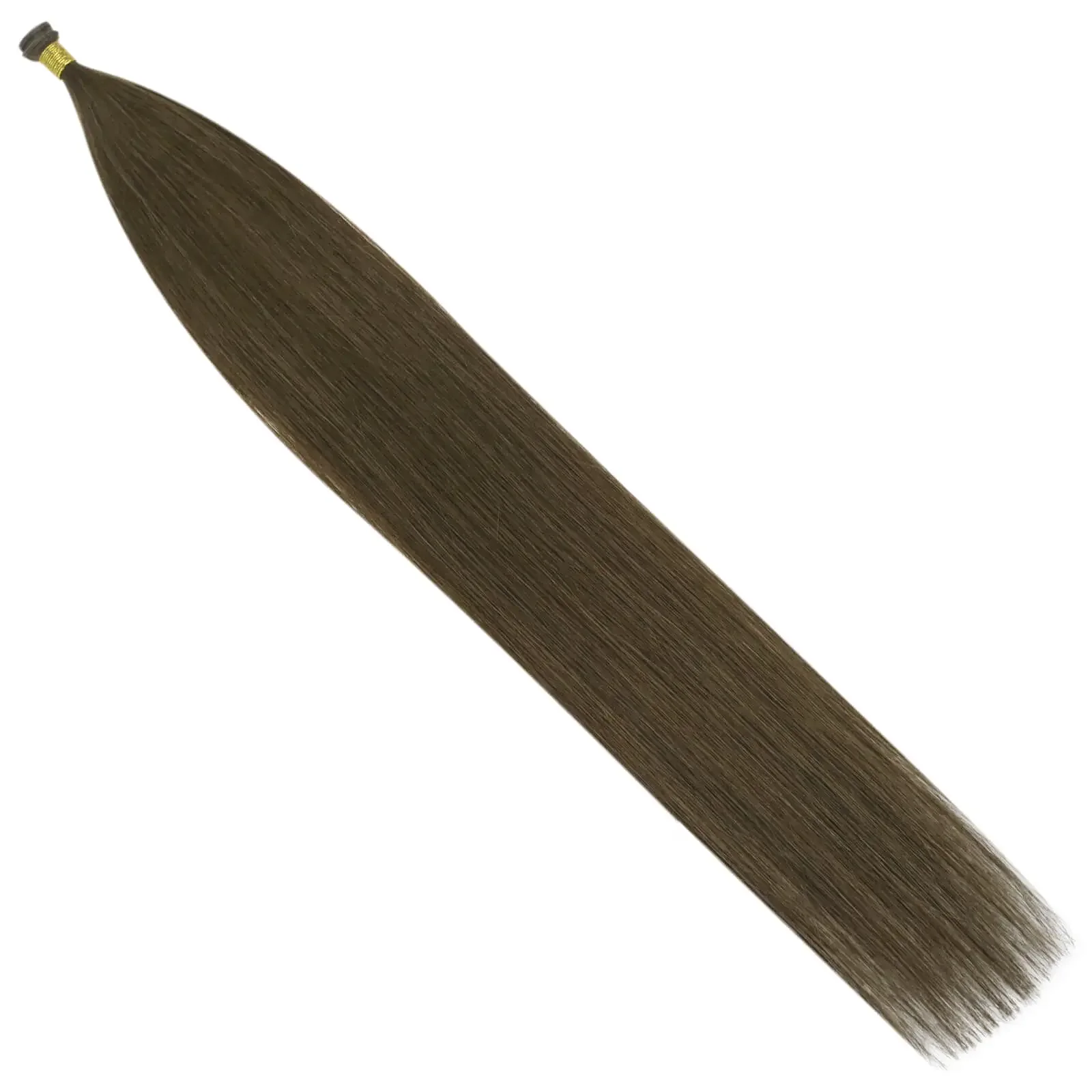 [Virgin Hair] Invisible Weft Hair Extensions Genius Weft Brown Hair #4 - Image 8