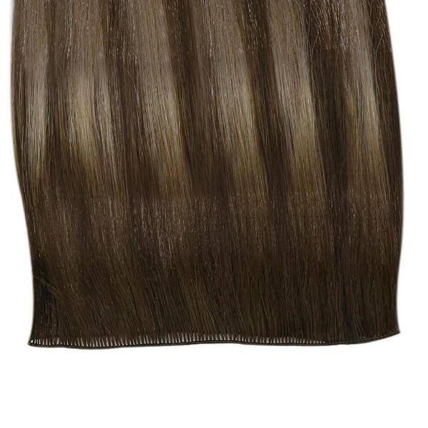 Hand Tied Wefts 100% Virgin Human Hair Balayage Brown to Blonde #4/27/4 - Image 5