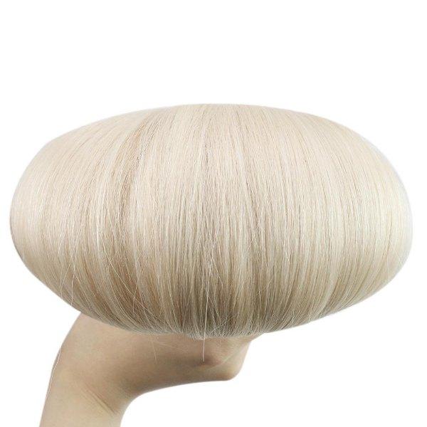 Hand Tied Weft Extensions 100% Virgin Human Hair Light Blonde #60 - Image 6