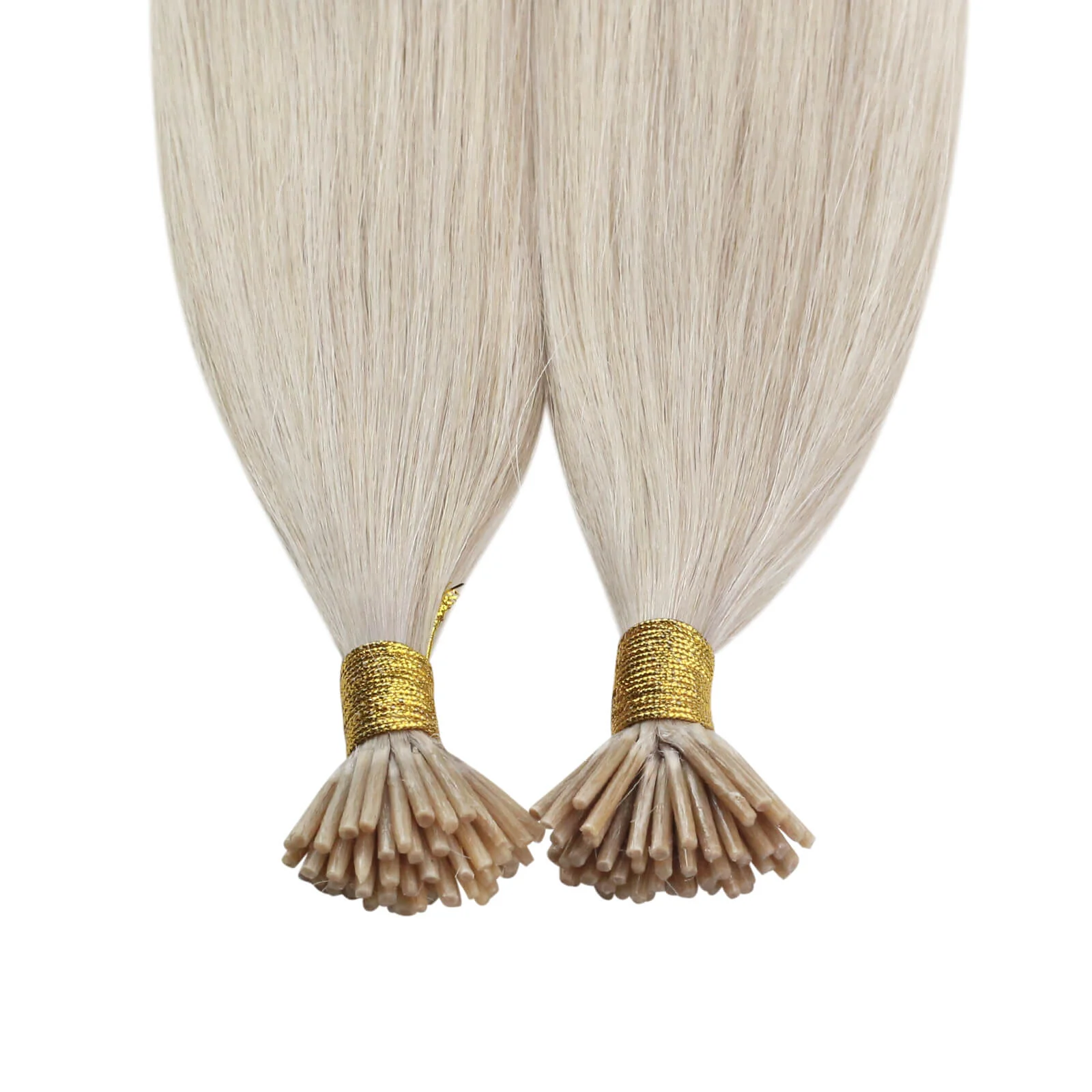 Keratin Stick I Tip Lightest Blonde Human Hair Extensions #60 - Image 6
