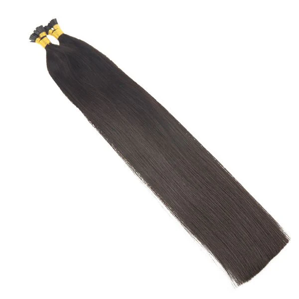 Keratin Stick I Tip Darkest Brown Human Hair Extensions #2 - Image 4