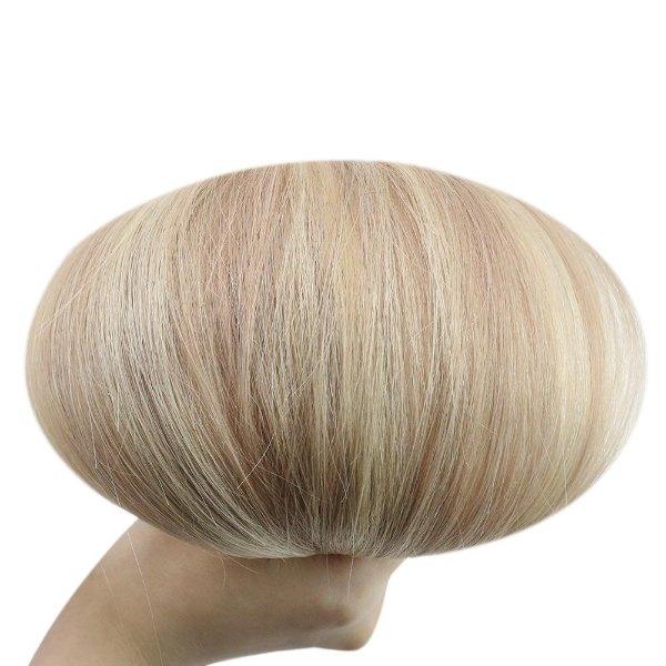 Stick Keratin I Tip Virgin Human Hair Extensions with Pink Gold Highlights #18/613 - Image 5