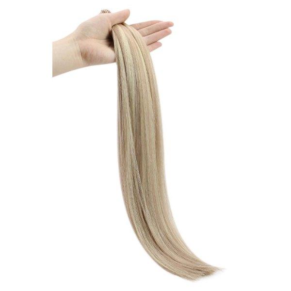 Stick Keratin I Tip Virgin Human Hair Extensions with Pink Gold Highlights #18/613 - Image 7