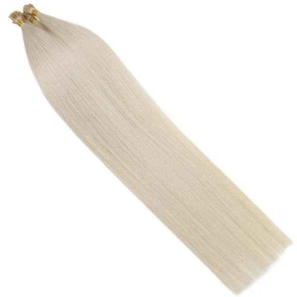 Stick Keratin I Tip Virgin Hair Human Hair Extensions Lightest Blonde #60 - Image 3