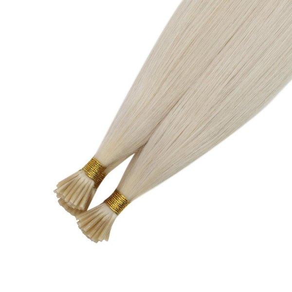 Stick Keratin I Tip Virgin Hair Human Hair Extensions Lightest Blonde #60 - Image 6