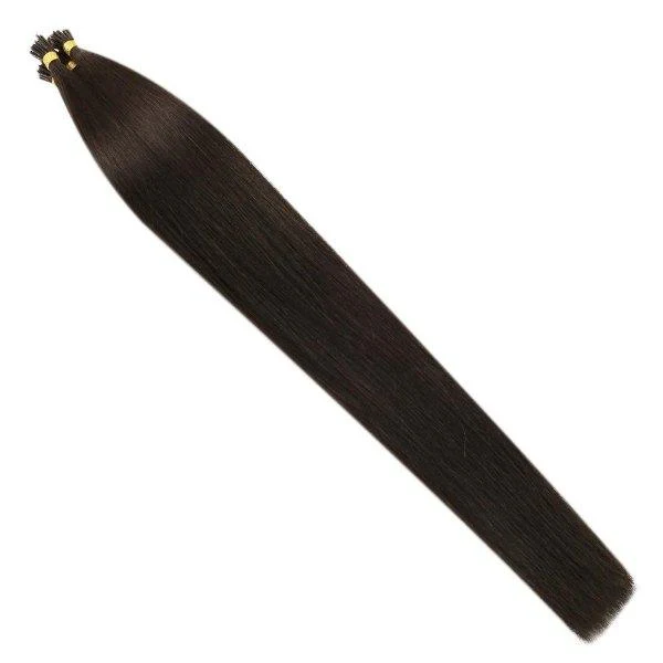 I Tip Virgin Human Hair Extensions Stick Keratin Fusion Hair Brown #4 - Image 3