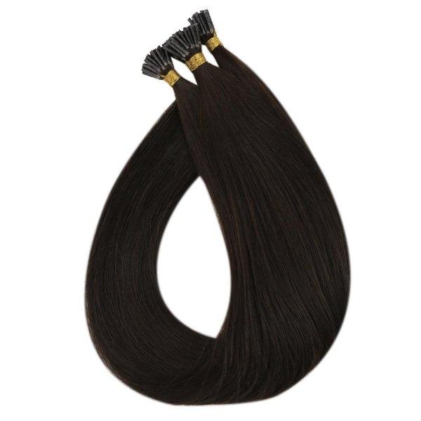 I Tip Virgin Human Hair Extensions Stick Keratin Fusion Hair Brown #4 - Image 5