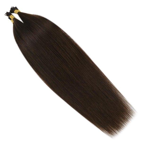 Sunny Hair Stick Keratin I Tip Virgin Hair Extensions Darkest Brown #2 - Image 3