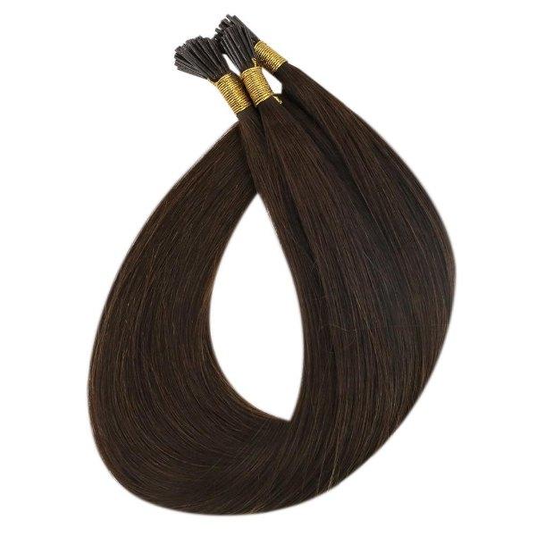 Sunny Hair Stick Keratin I Tip Virgin Hair Extensions Darkest Brown #2 - Image 4