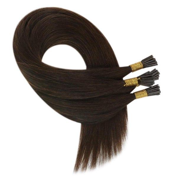Sunny Hair Stick Keratin I Tip Virgin Hair Extensions Darkest Brown #2 - Image 6