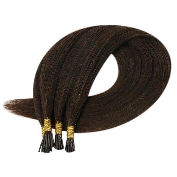 Sunny Hair Stick Keratin I Tip Virgin Hair Extensions Darkest Brown #2 - Image 7