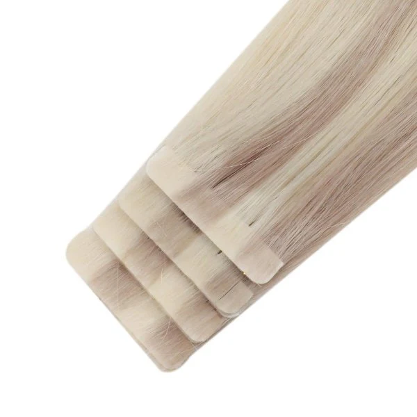[Virgin Hair] Injected Tape in Extensions Highlights Blonde Human Hair #P18/613 - Image 6