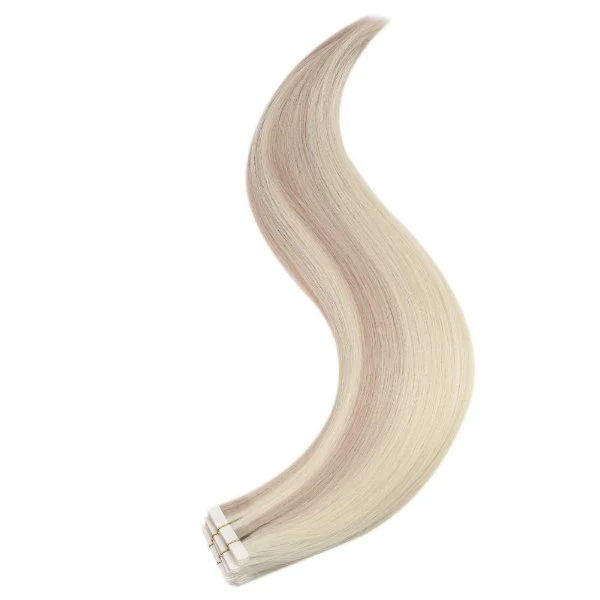 [Virgin Hair] Injected Tape in Extensions Highlights Blonde Human Hair #P18/613 - Image 8