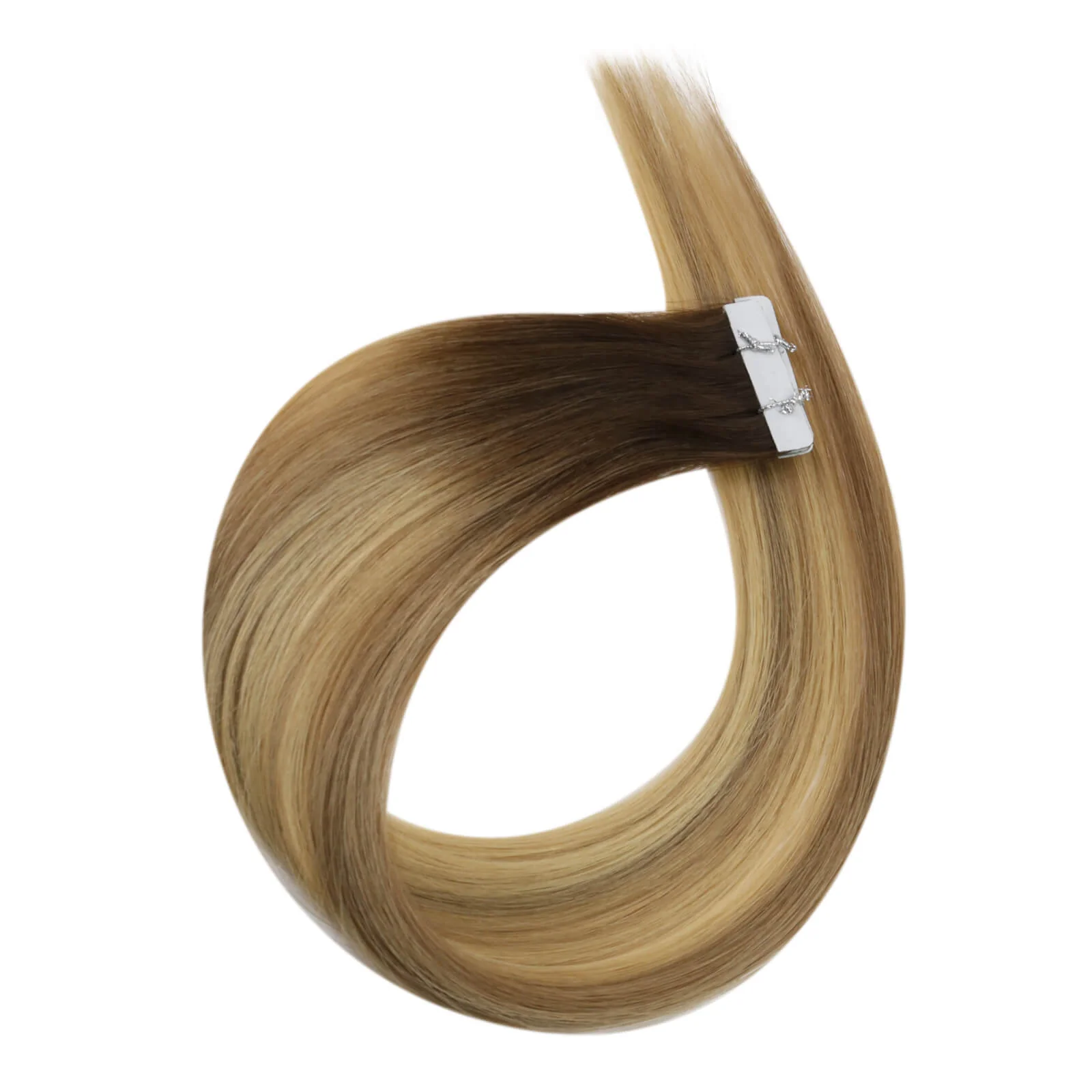 [Virgin Hair] Best Tape in Hair Extensions Seamless Injected Tape Ins Balayage #3/8/22 - Image 11