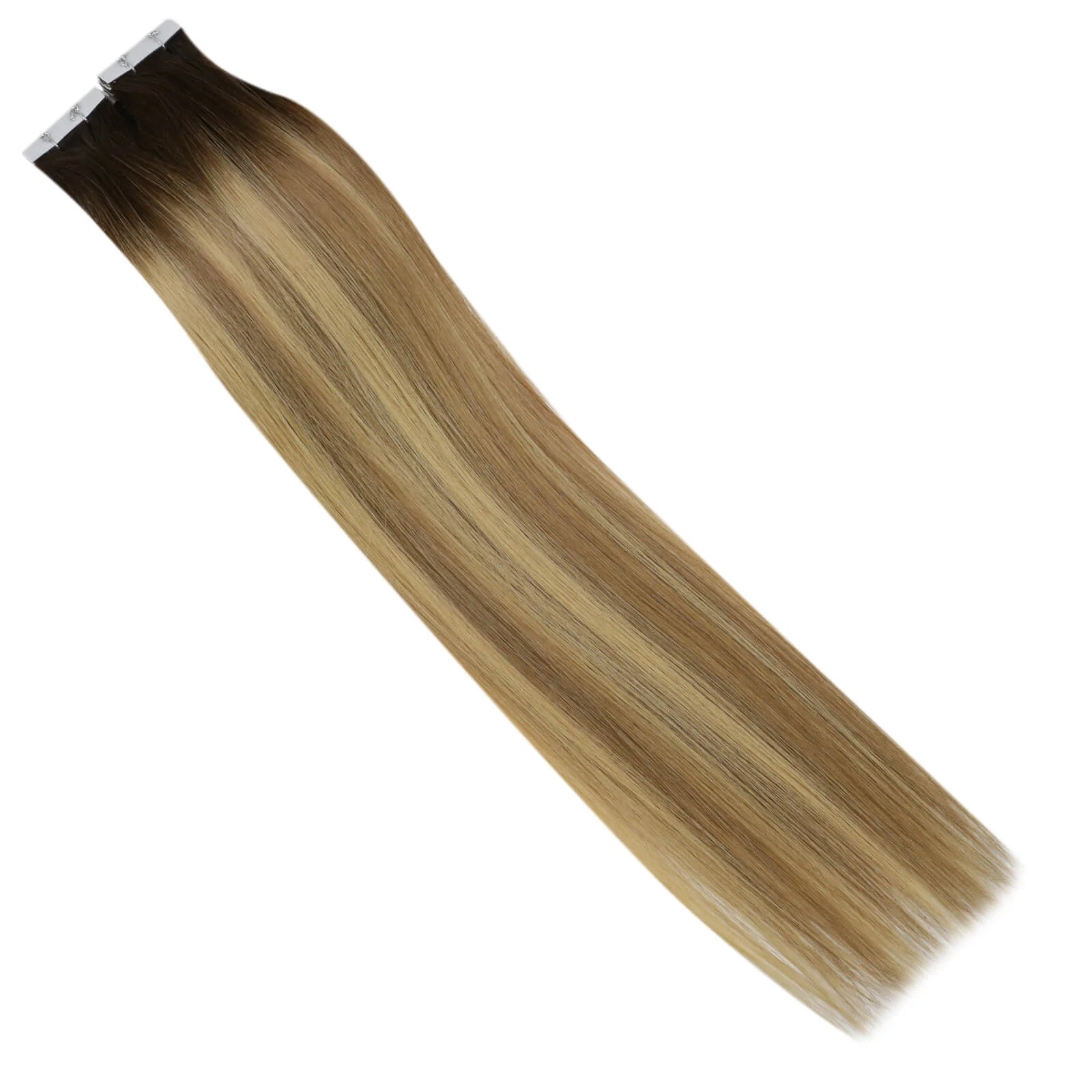 [Virgin Hair] Best Tape in Hair Extensions Seamless Injected Tape Ins Balayage #3/8/22 - Image 9