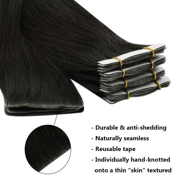 [Virgin Hair] Seamless Injected Tape in Hair Extensions High Quality Human Hair #1 - Image 6