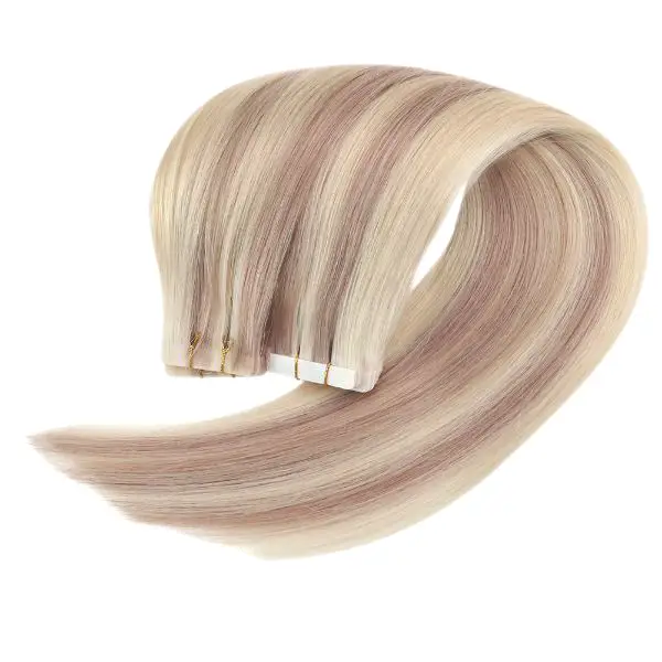 [Virgin Hair] Seamless Injected Tape in Extensions Highlight Blonde Human Hair #P18/613 - Image 10