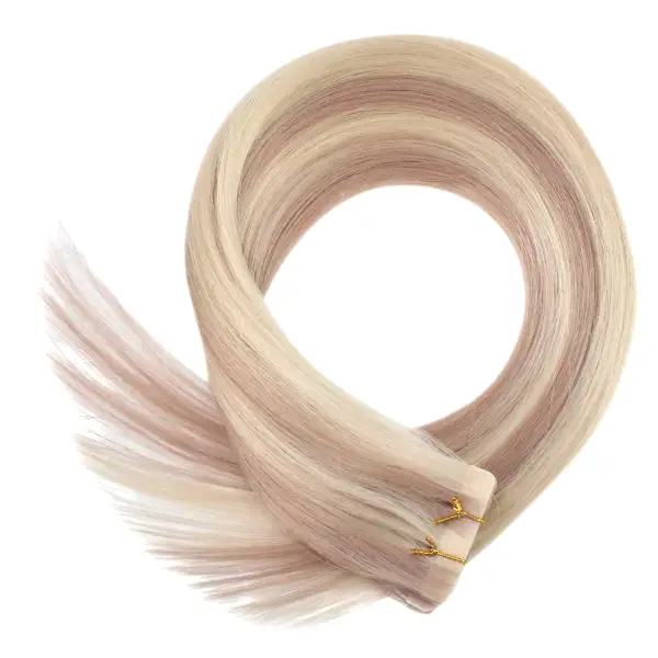 [Virgin Hair] Seamless Injected Tape in Extensions Highlight Blonde Human Hair #P18/613 - Image 7