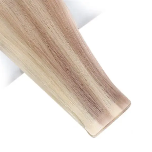 [Virgin Hair] Seamless Injected Tape in Extensions Highlight Blonde Human Hair #P18/613 - Image 8