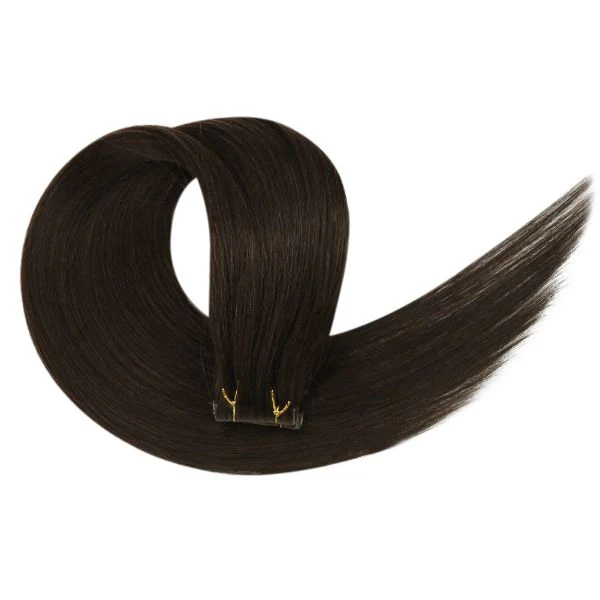 [Virgin Hair] Injection Tape in Human Hair Extensions Seamless Hair Darkest Brown #2 - Image 11