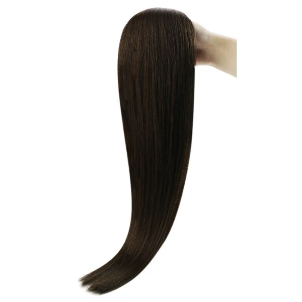 [Virgin Hair] Injection Tape in Human Hair Extensions Seamless Hair Darkest Brown #2 - Image 12