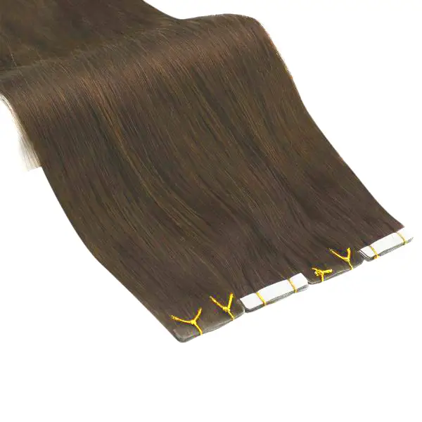 [Virgin Hair] Invisible Injected Tape in Extensions Cuticle Intact Human Hair Brown #4 - Image 5
