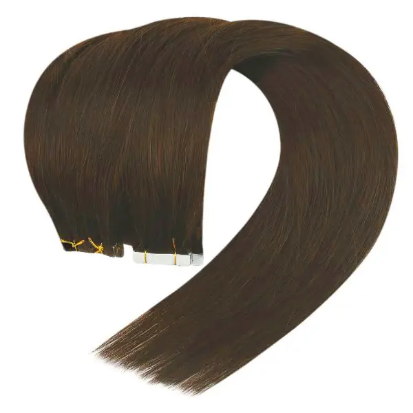 [Virgin Hair] Invisible Injected Tape in Extensions Cuticle Intact Human Hair Brown #4 - Image 8