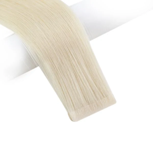 [Virgin Hair] Seamless Injected Tape in Extensions Best Human Hair Platinum Blonde #60 - Image 10