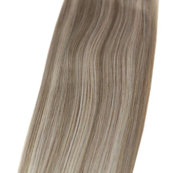Weft Hair Extensions Sew in Real Human Hair Double Weft Highlight Blonde #16/22 - Image 4