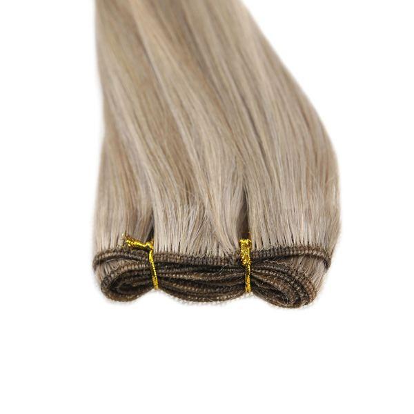 Weft Hair Extensions Sew in Real Human Hair Double Weft Highlight Blonde #16/22 - Image 6