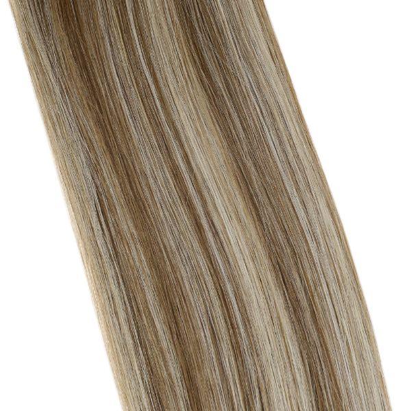 Weft Hair Extensions Sew in Human hair extensions Balayage Color #6/60/6 - Image 4