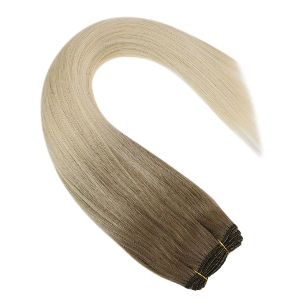 [Virgin Hair] Sew in Hair Extensions Brown Blonde Human Hair #8/60 - Image 4
