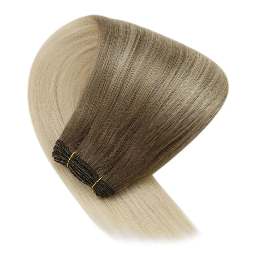 [Virgin Hair] Sew in Hair Extensions Brown Blonde Human Hair #8/60 - Image 5