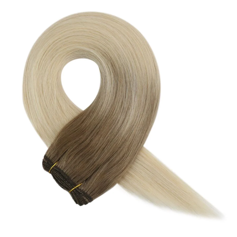 [Virgin Hair] Sew in Hair Extensions Brown Blonde Human Hair #8/60 - Image 7