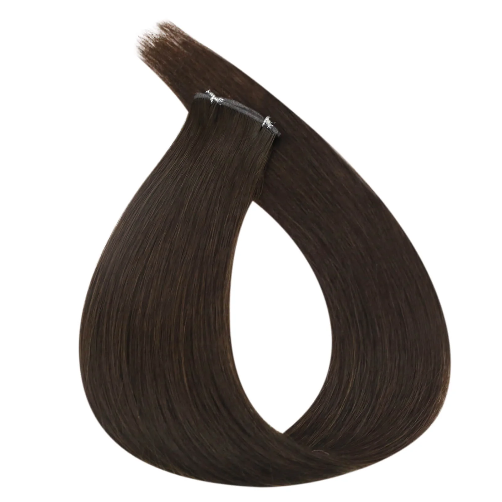 [Virgin Hair] Invisible Genius Weft Extensions 100 Human Hair Brown #2 - Image 9