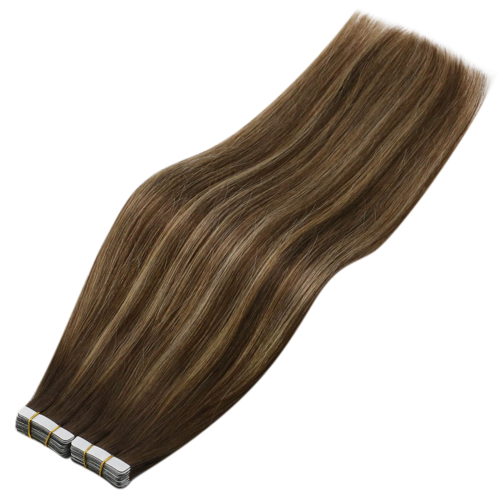 Tape in Extensions Human Hair Extensions Balayage Brown and Blonde Highlights#4/27/4 - Image 3